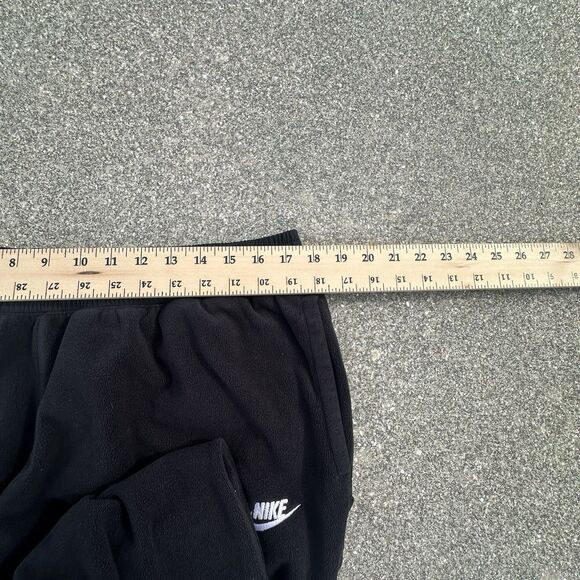 Nike Sportswear Club Polar Fleece Joggers Mens XXL Loose Fit Black Comfort Pants - Picture 2 of 8